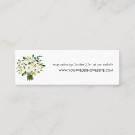 Vit Bloom | Bouquet Bröllop webbplats Mini Visitkort