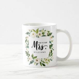 Vit Bloom BRÖLLOP:s framtida MRS Typografi Kaffemugg
