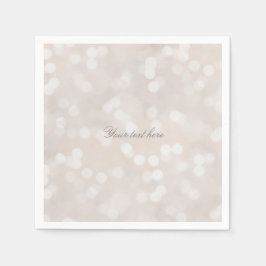 Vit Bokeh Modern Glamour Chic Anpassad Fest Pappersservett
