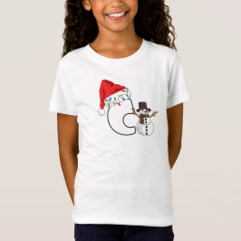 Vit bokstav c julpresent t shirt