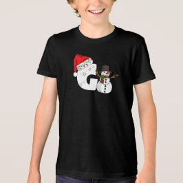 Vit bokstav g julpresent t shirt