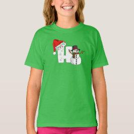 Vit bokstav h julpresent t shirt