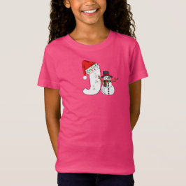 Vit bokstav j julpresent t shirt