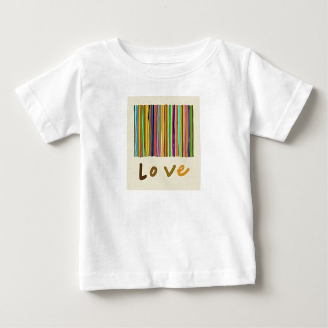 Vit bomullskärlek t-shirt (Framsida)
