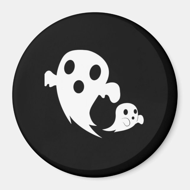 Vit Boo  Magnet (Framsidan)