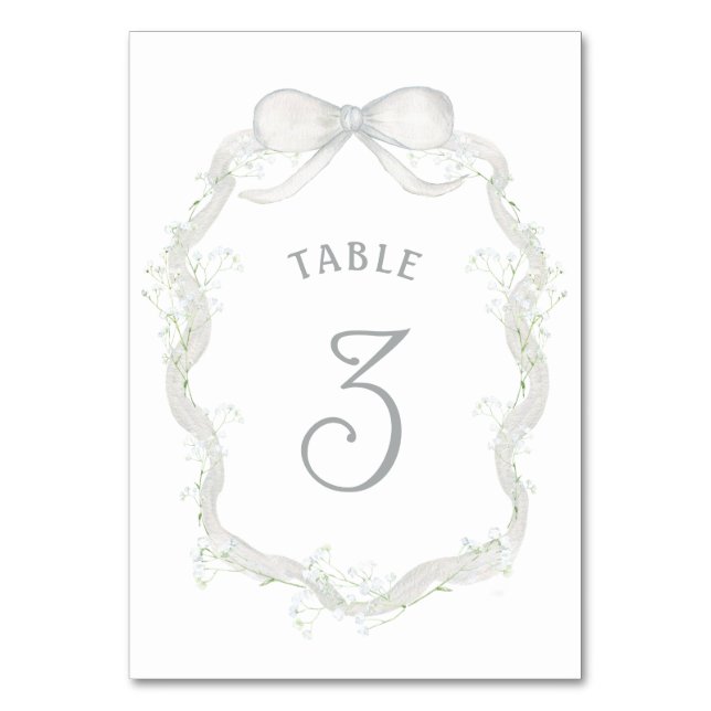 Vit Bordsnummer för andning av babybabyn (Framsidan)