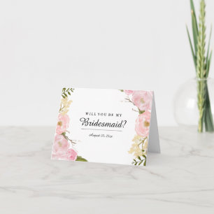 vit botanik kommer du att bli min bridesmaid inbjudan