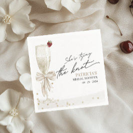 Vit Bow Hon Gifter sig Möhippa Pappersservett