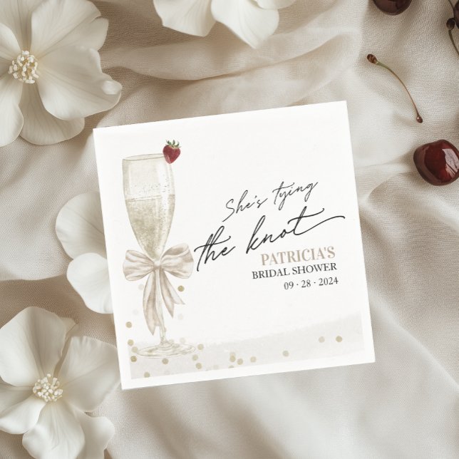 Vit Bow Hon Gifter sig Möhippa Pappersservett (Skapare uppladdad)