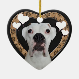 Vit Boxer Heart Chalkboard Ornament