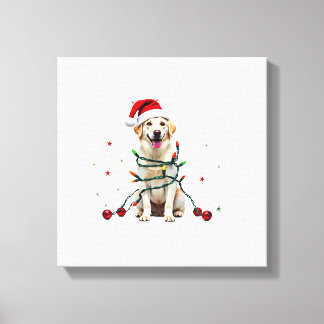 Vit Boxer Hund Ful Jul Sweater Rolig Xmas  Canvastryck