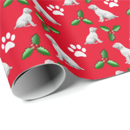 Vit Boxer Hund Julafton Papprare Presentpapper