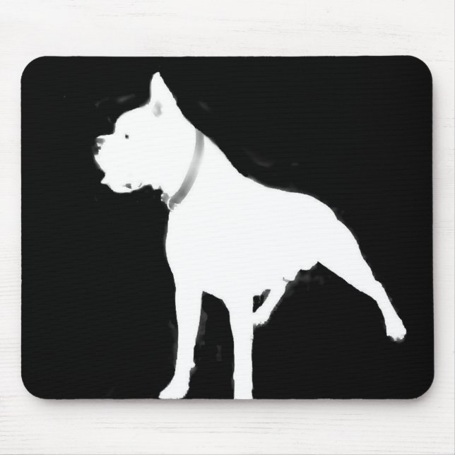Vit boxermunsepad musmatta (Framsidan)