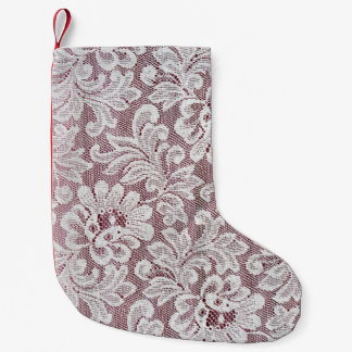 Vit bra elegance snöre struktur med sömlös bea liten julstrumpa