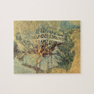 Vit bro av Twachtman, Vintage Impressionism Pussel