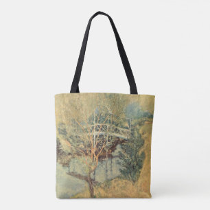 Vit bro av Twachtman, Vintage Impressionism Tygkasse