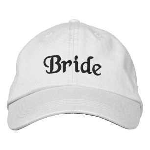 Vit broderade hatt: Svart broderier Broderad Keps