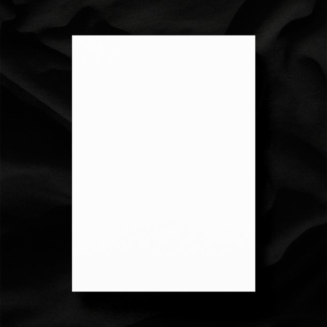 Vit Bröllop med två tum x 7 tum Tom projektionsyta Spara Datumet (Plain white 5x7 save the date card on black background)