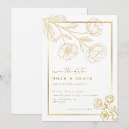 Vit brun modern Spara datuminbjudan Datumet