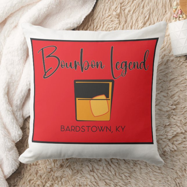Vit/brun, reversibel Pillow-Bourbon Legend Kudde (Filt)
