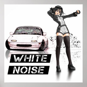 Vit brus MX5 Miata Poster