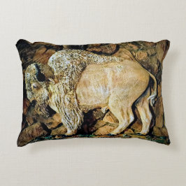 "Vit Buffel" original konst Accentkudde Prydnadskudde