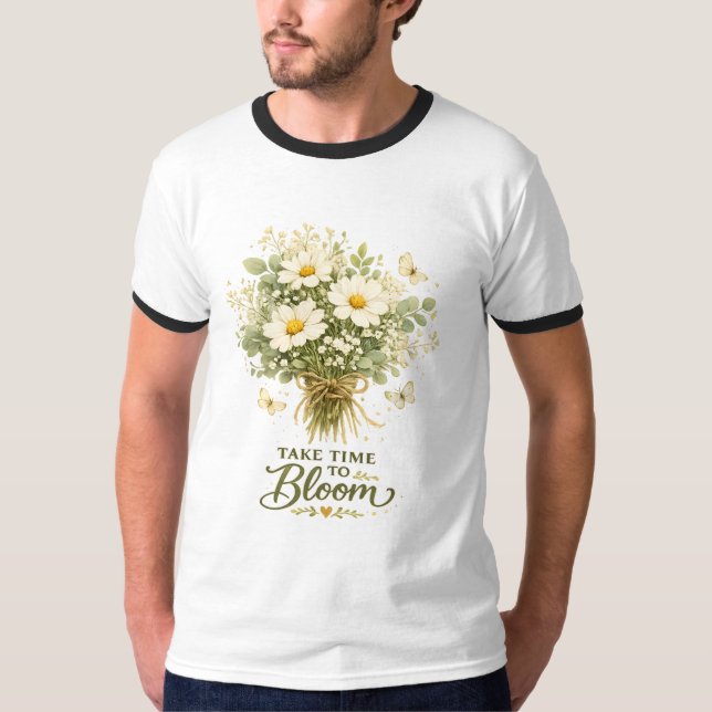 Vit bukett av vilda blommor t shirt (Framsida)