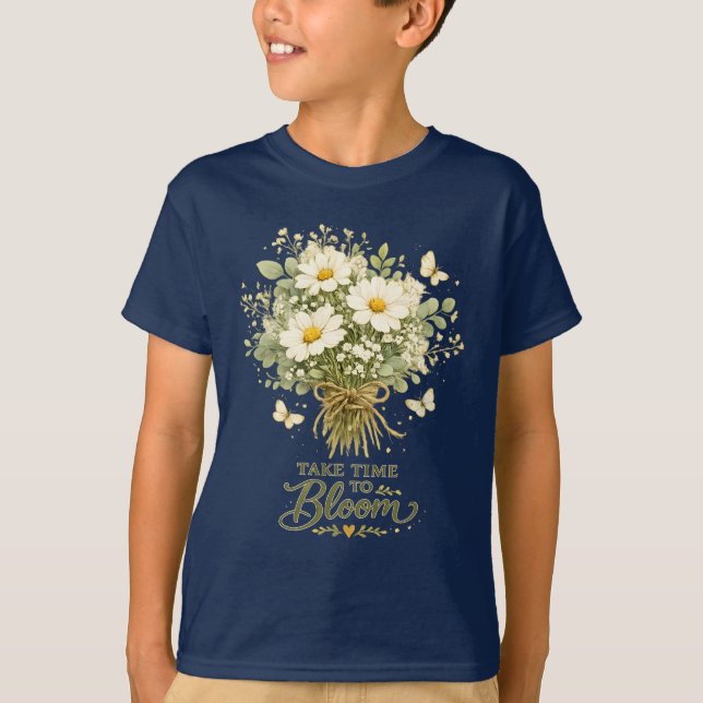 Vit bukett av vilda blommor t shirt (Framsida)