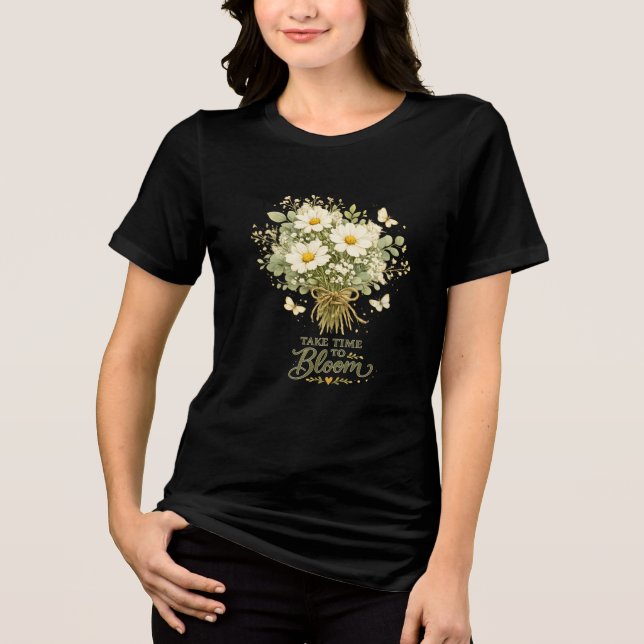 Vit bukett av vilda blommor t shirt (Framsida)