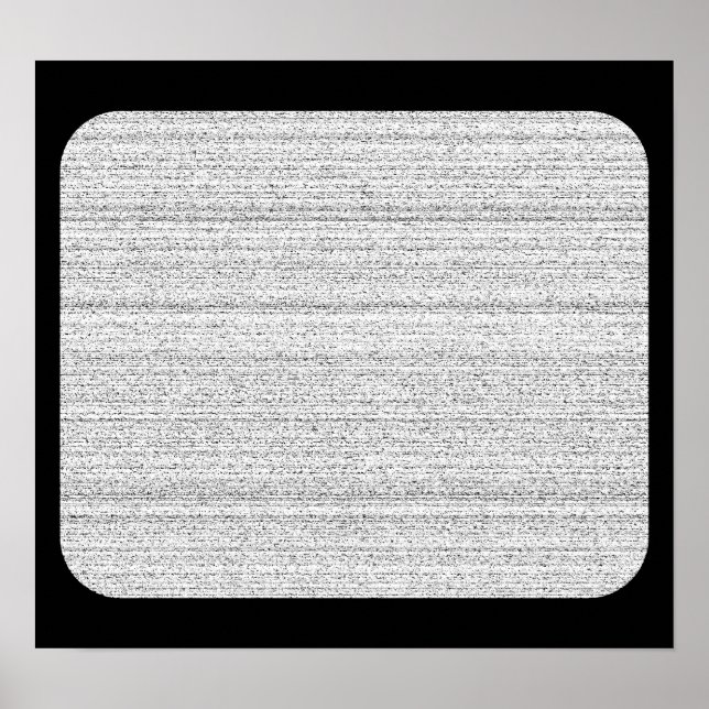 Vit buller. Black and White Snowy Grain. Poster (Framsidan)