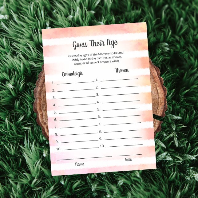 Vit Bunny Coral gissar sitt ålderspass Inbjudningar (Skapare uppladdad)