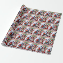 Vit Bunny med juicy Strawberry Presentpapper