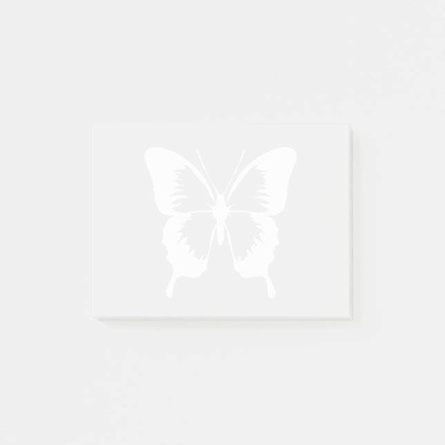 Vit Butterfly Post-it Block (Framsida)