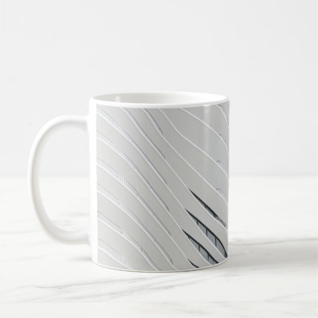 Vit byggnad kaffemugg (Vänster)