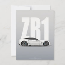 Vit C6 ZR1 Supercar Side Profile Modern Art