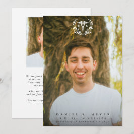 Vit Caduceus RN Sjuksköterska Examen Meddelande