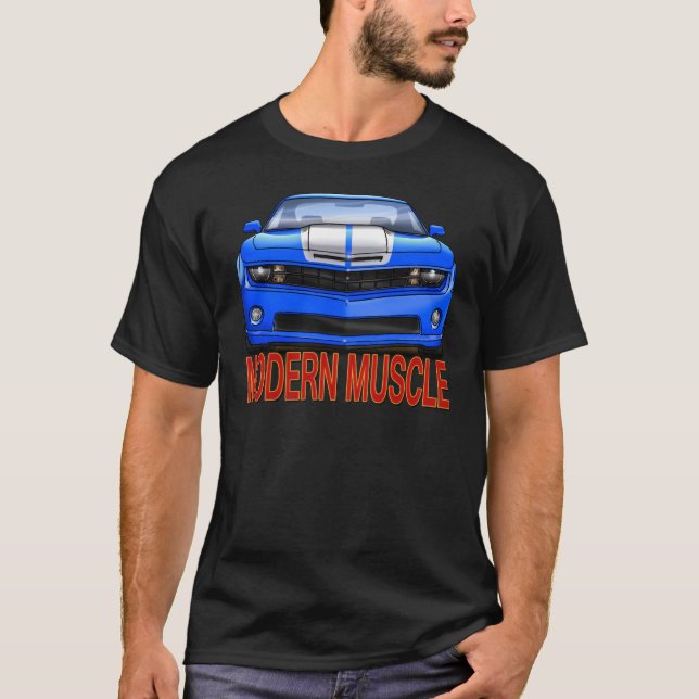 VIT CAMARO.png för BLÅTT n T Shirt (Framsida)