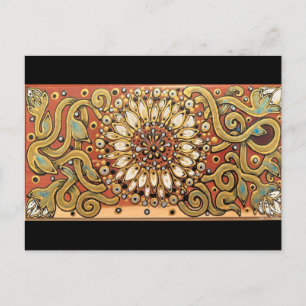 Vit Cedar Box Boho Land Flower Vykort