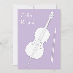 Vit cello & stråkorkester Musikalisk konsert Laven Inbjudningar