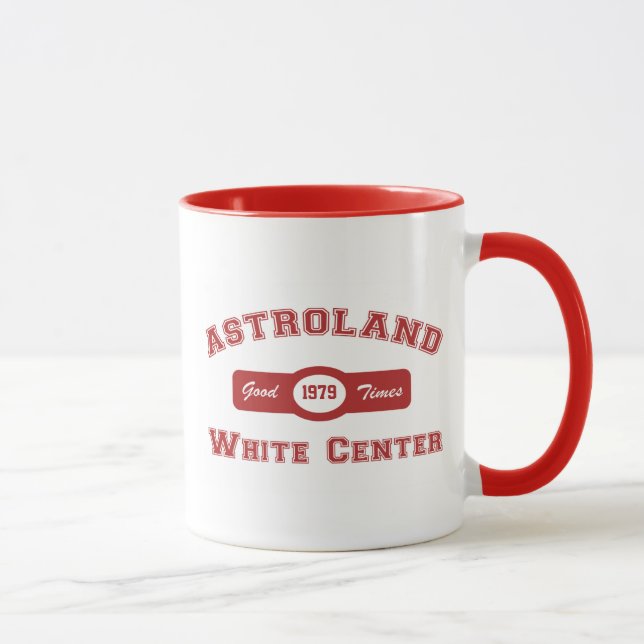 Vit centrerar Astroland Mugg (Höger)