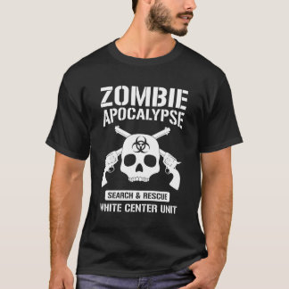 Vit centrerar Zombieapokalyps Tröja