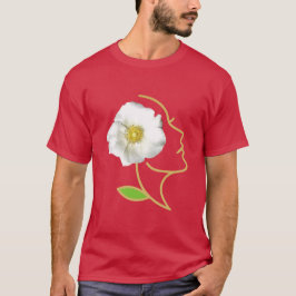 Vit Cherokee Rose symbol för The Trail of Tears T Shirt