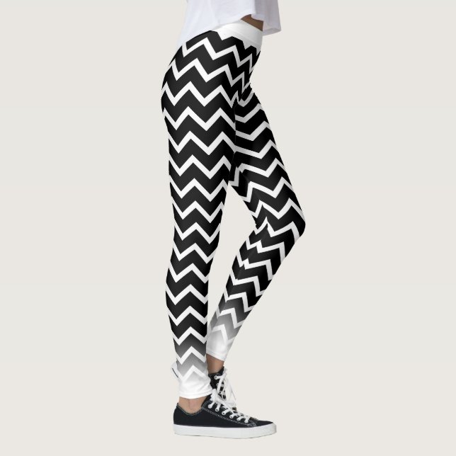 Vit Chevron på din kolv. Leggings (Höger)