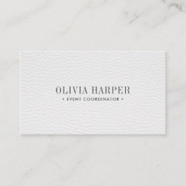 Vit Chic | Läderutseende i vanlig Elegant Visitkort