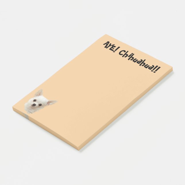 Vit Chihuahua, Aye Chihuahua Post-it Block (Vinklad)