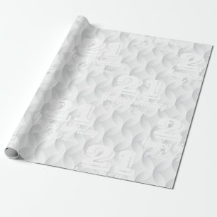 Vit cirkel präglad presentpapper