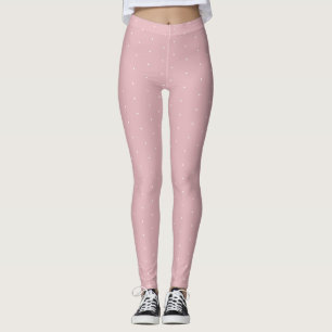 Vit cirklar pricker den bästa moderna rodna rosa leggings