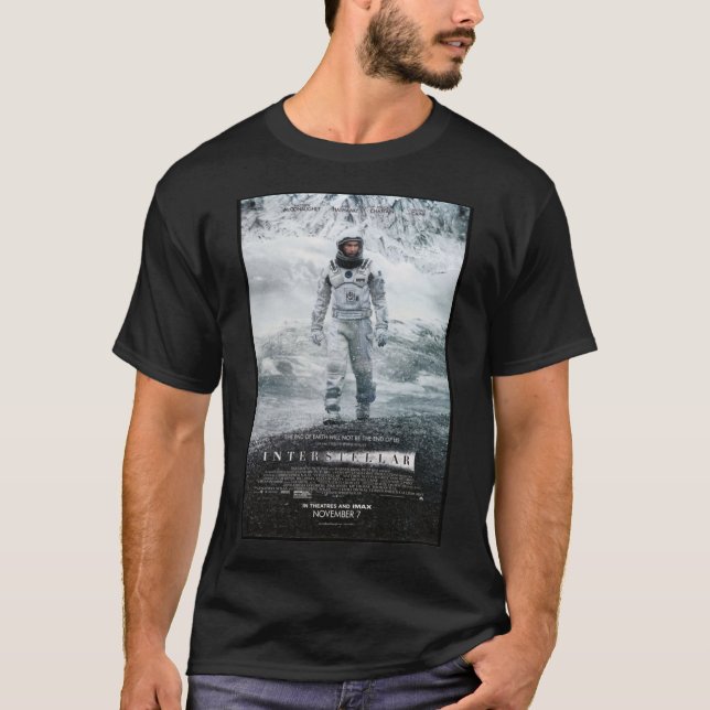 &Vit citat;INTERSTELLAR&Q;   T Shirt (Framsida)