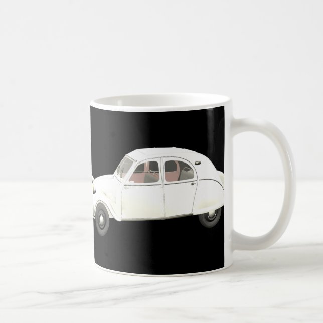 Vit Citroen 2CV Kaffemugg (Höger)
