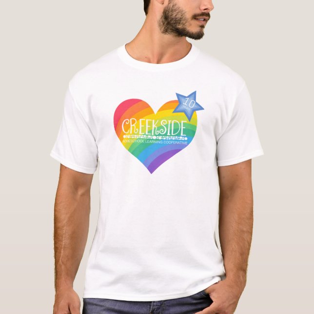 vit creekside-logotyp t shirt (Framsida)